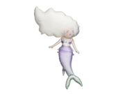 Balon din Folie Sirena, 110x67cm, Mov