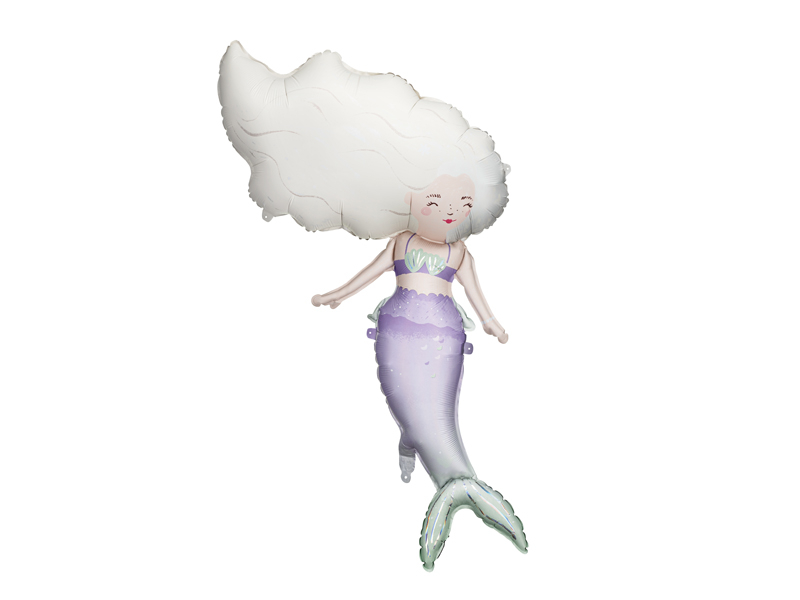 Balon din Folie Sirena, 110x67cm, Mov
