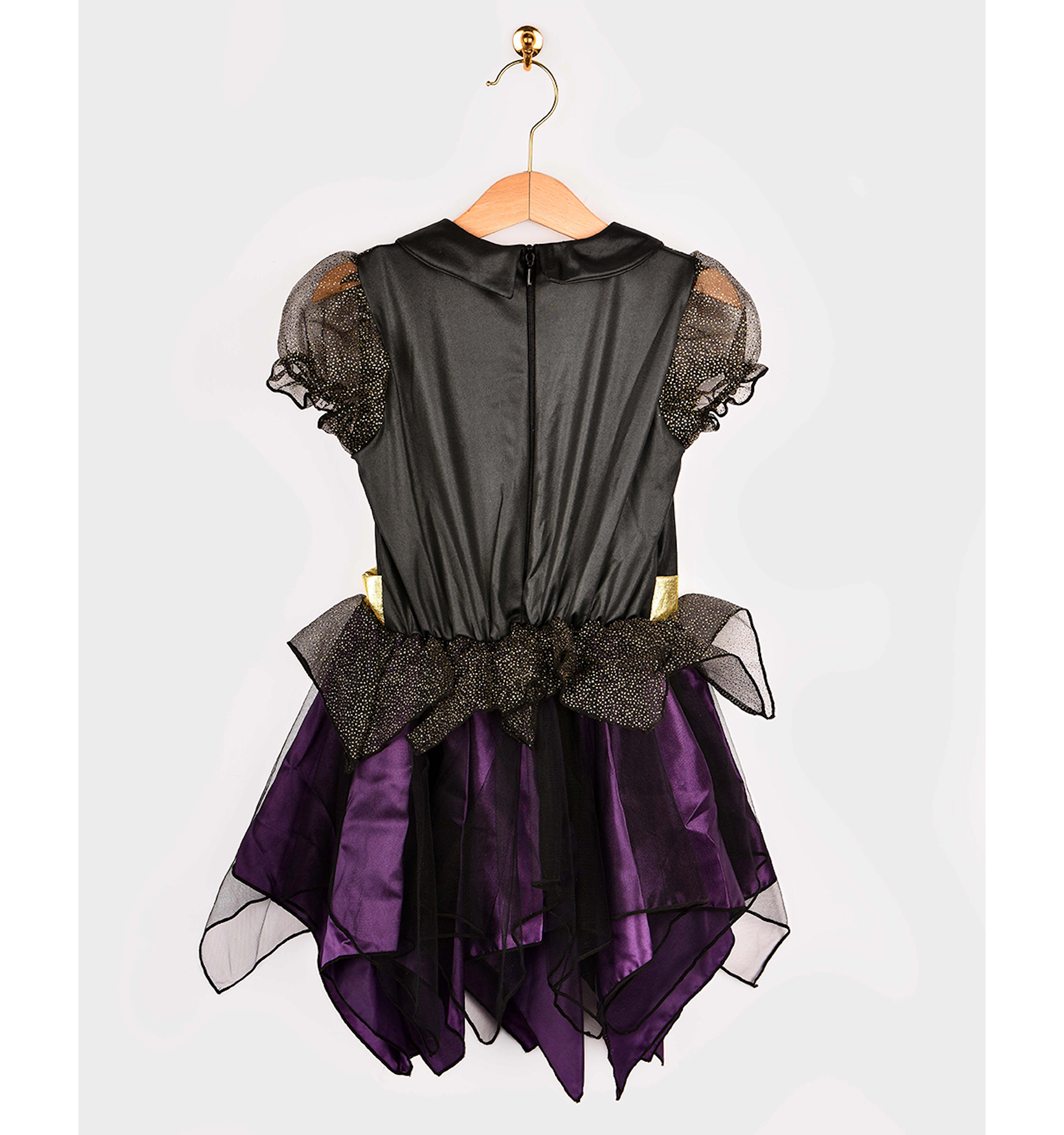 Costum Vrăjitoare Deluxe cu Rochie și Pălărie | Halloween | 5–7 Ani