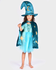 Set Costum Vrăjitor Deluxe din Catifea, 3 Piese | Halloween | 3–8 Ani