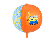 Balon folie sferă Minions 50cm, albastru/portocaliu