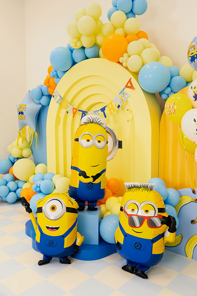 Balon folie Minion Ron 53×79cm, albastru/galben