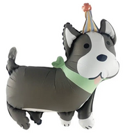 Balon folie câine cu coif de petrecere (59cm×66cm)
