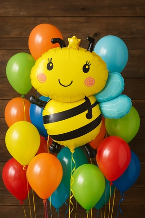 Balon folie Albină (70×89×5cm) galben/negru