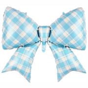 Balon folie fundă (Albastru, carouri) 98×74cm