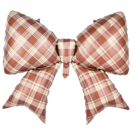 Balon folie fundă (Maro, carouri) 98×74cm