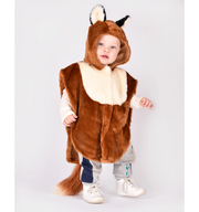 Costum Vulpiță pentru Copii – Pelerină Pufoasă cu Glugă | Halloween | 1–4 Ani