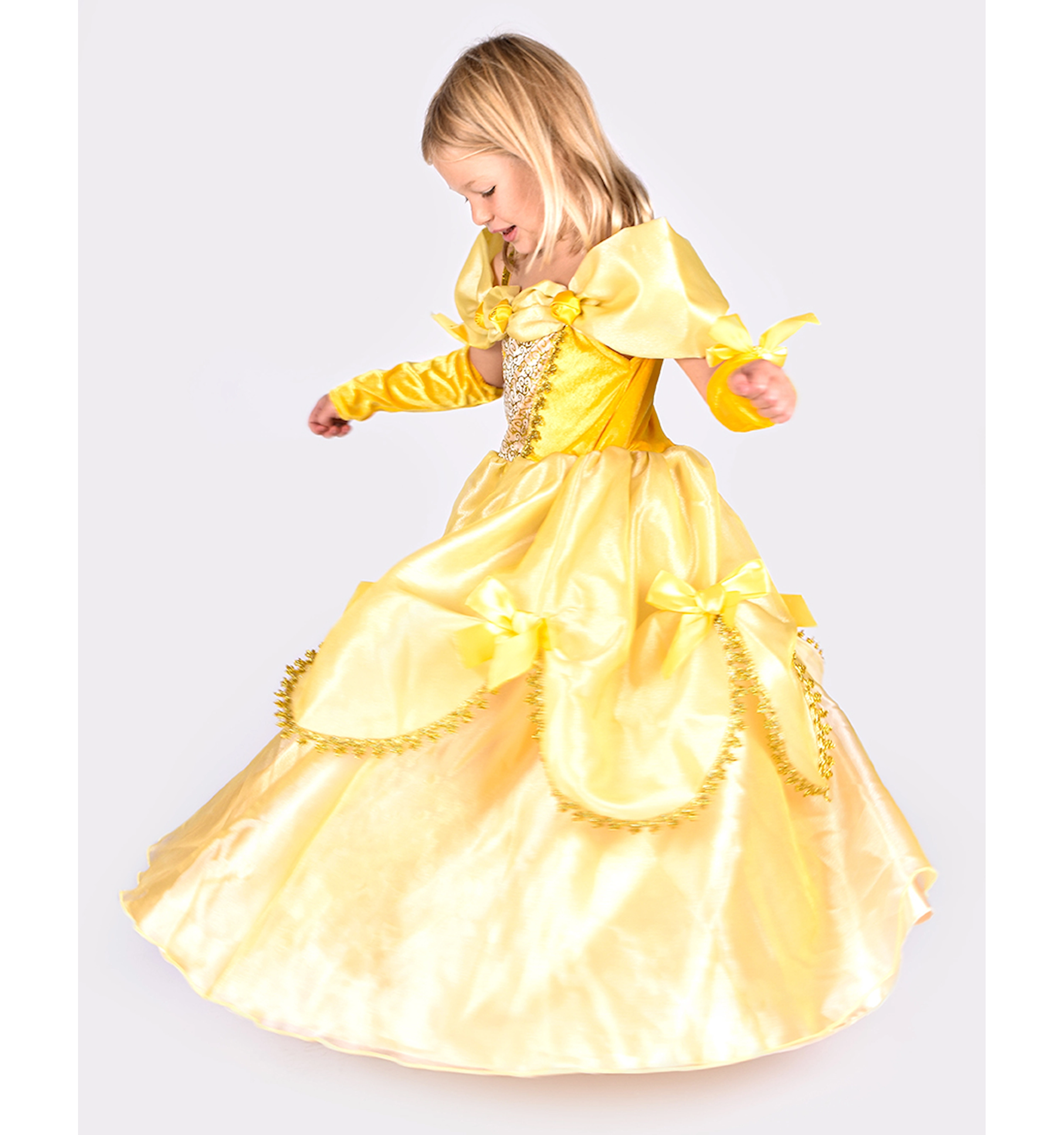 Rochie Costum Prințesă Galbenă | Halloween | 4–6 Ani