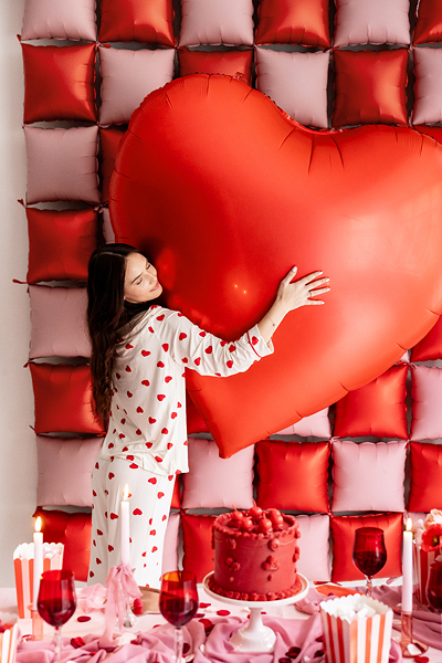 Balon Folie XXL Inima 136x129 cm, Rosu, Valentine's day
