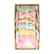 Fundițe pentru păr cu model gingham (6 buc)