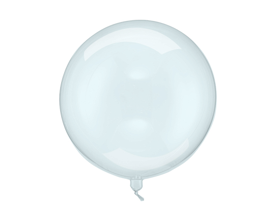 Balon Transparent Albastru, Bobo, 40 cm