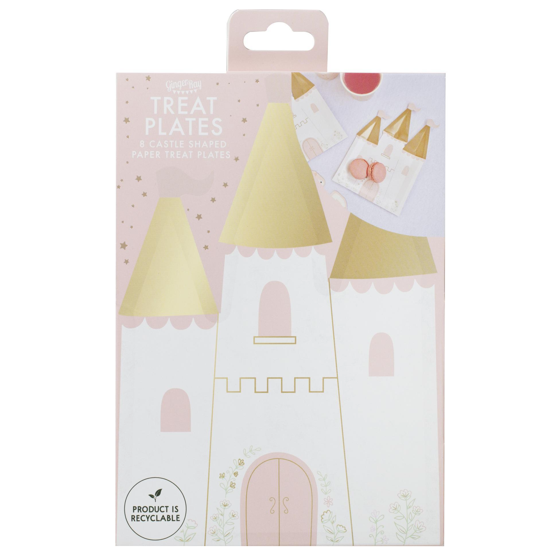 Farfurii Castel pentru Petreceri de Printese (8 buc) 21cm x 14cm