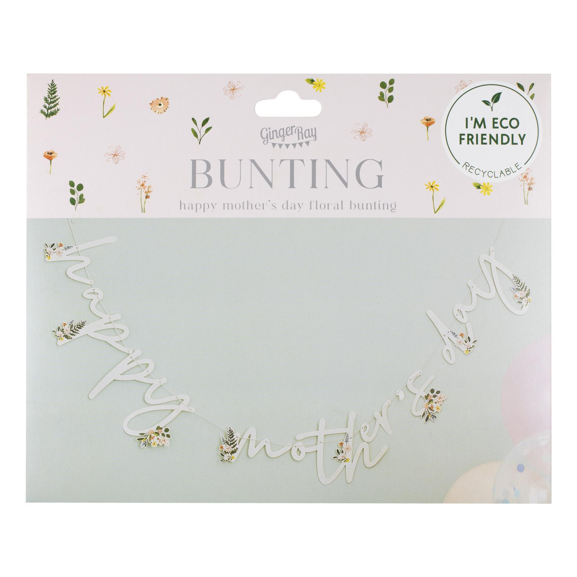 Banner floral pentru ziua mamei "Happy mother's day" 2m
