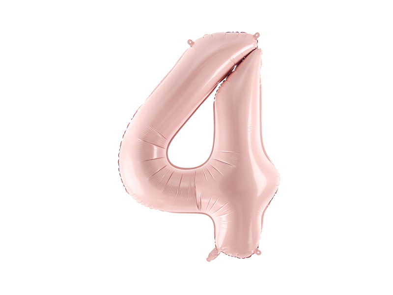 Balon din Folie Cifra 4 Roz Deschis 72 cm