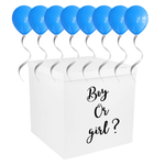 💙 Cutie Gender Reveal (70x70x70 cm) Băiețel cu 40 Baloane cu Heliu – Ridicare Personală
