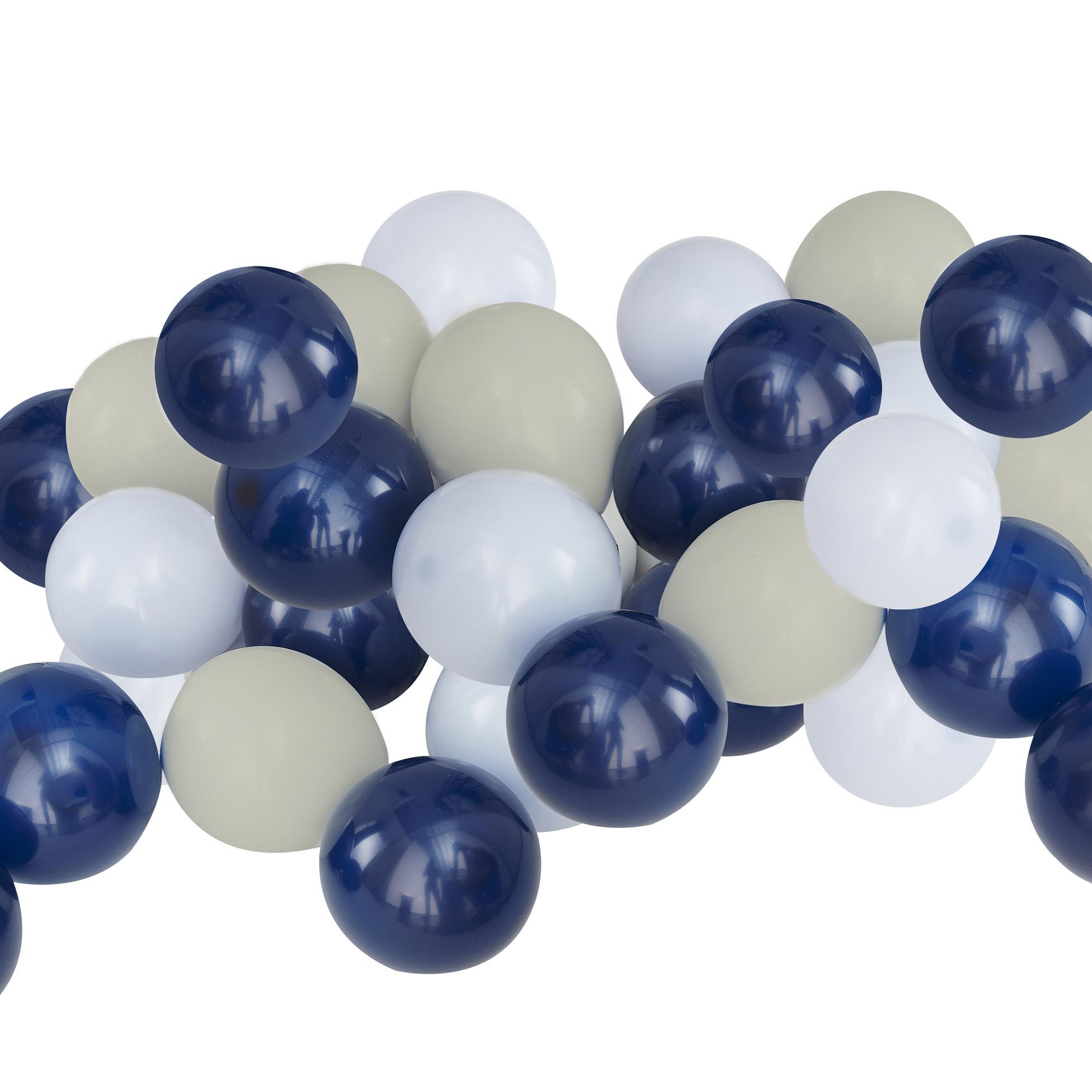 Set 40 baloane marin, albastru si gri pentru petrecere / aniversari, 13cm