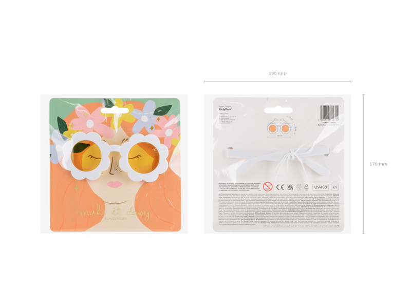 Ochelari de Soare Daisy, Copii, Alb / Galben