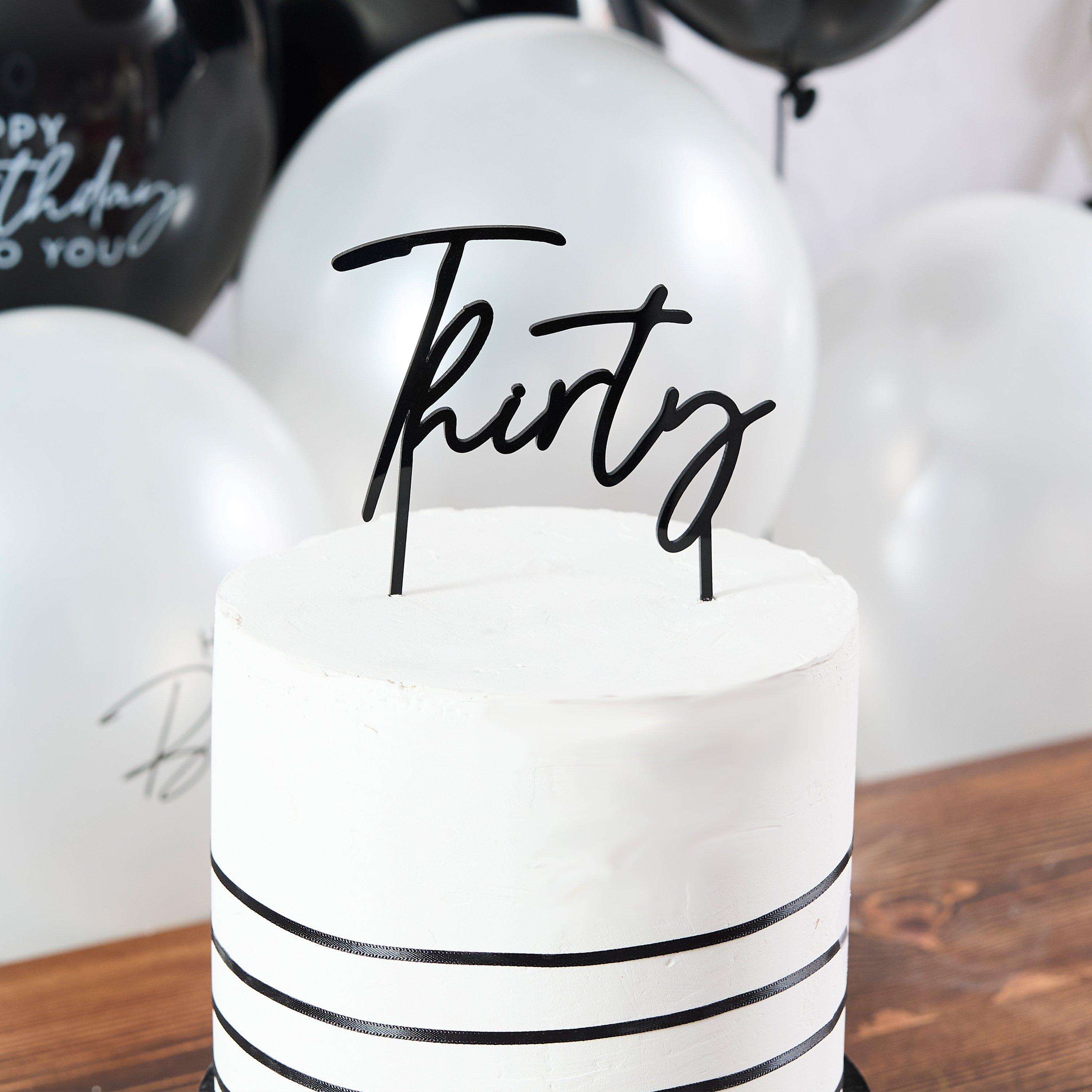 Topper Tort Negru „Thirty”