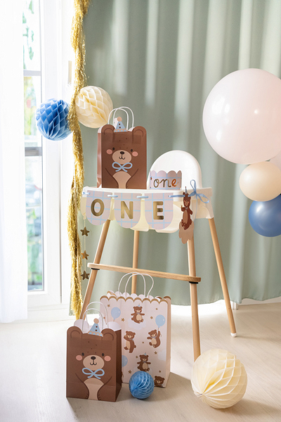 Banner si coroana „ONE” pentru prima aniversare, PartyDeco