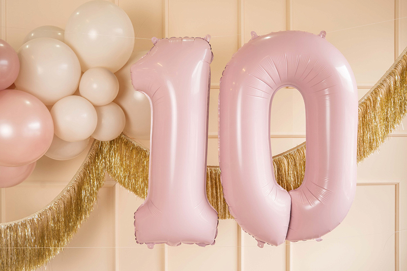 Balon din Folie Cifra 0 Roz Deschis 72 cm