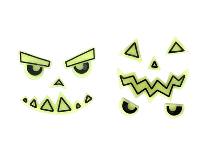 Autocolante gel Dovleac de hallooween (2 buc), fosforescente