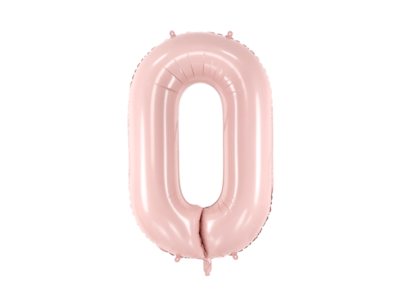 Balon din Folie Cifra 0 Roz Deschis 72 cm