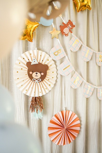 Set 2 rozete decorative ursuleti, 30-35 cm PartyDeco
